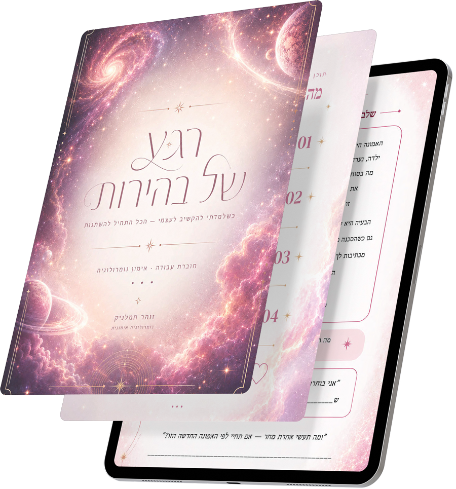 הדמייה לחוברת העבודה רגע של בהירות