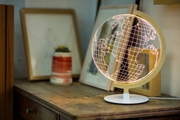 3d illusion lamp, globe