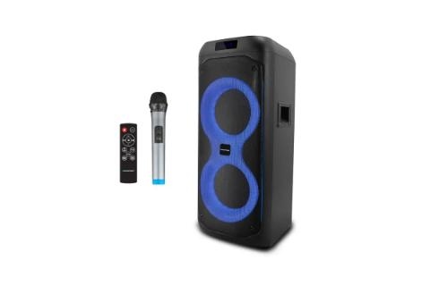 רמקול Bluetooth אלחוטי ענק ונייד מיוחד לקריוקי כולל מיקרופון , מתחבר בקלות לכל מכשיר, תומך בלוטוס  ועוד.... מבית BLAUPUNKT