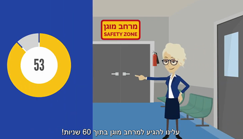 סרטון הוראות הגעה למרחב מוגן בבניין אולמן