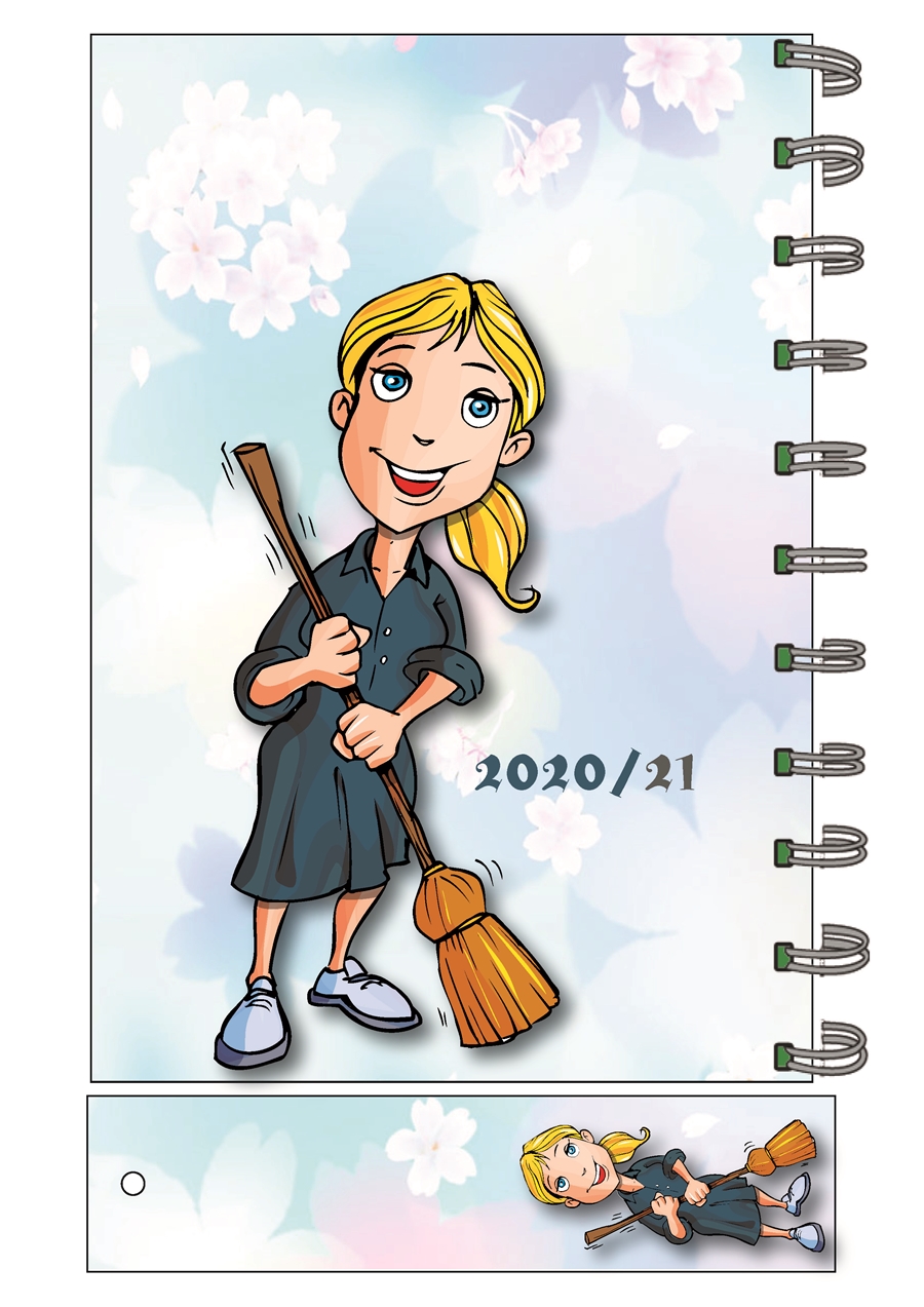 אישה בלונדיניט מנקה