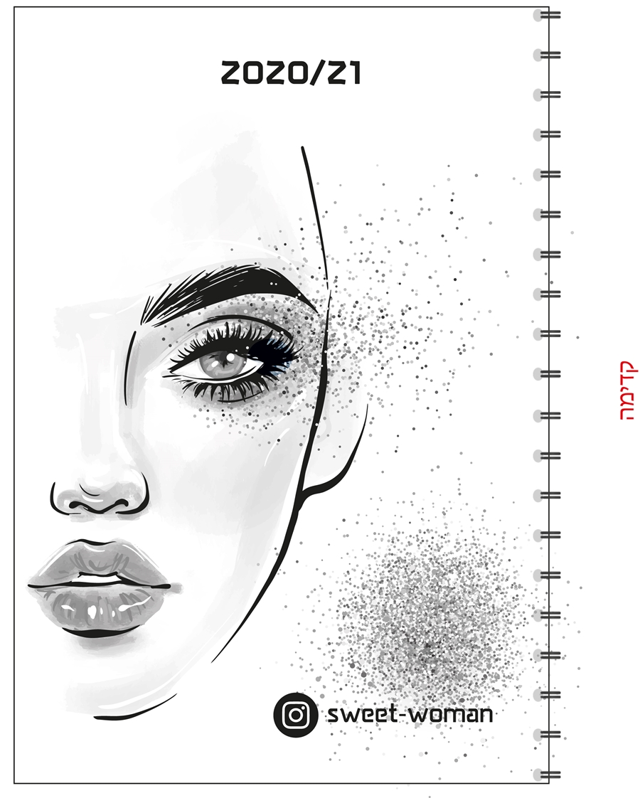 פנים אישה שחור לבן