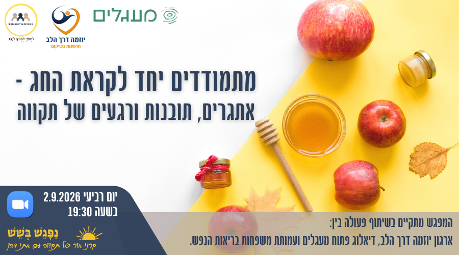 הזמנה למפגש לקראת ראש השנה תשפ"ז - מתמודדים יחד לקראת החג