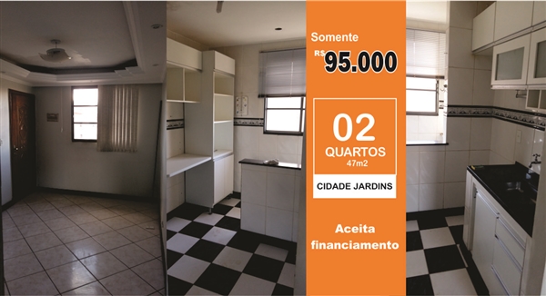Apartamento 02 qts - Cidade Jardins/Parque das Flores
