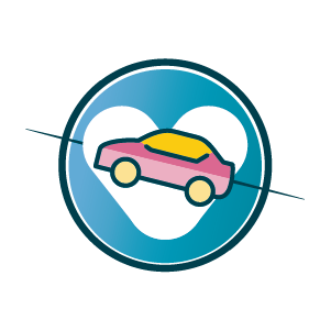 תמונה של מכונית עם לב