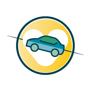 תמונה של מכונית עם לב