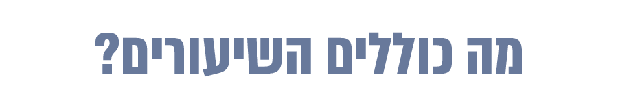 מה כוללים השיעורים? - נטע פישמן דיזיין סטודיו
