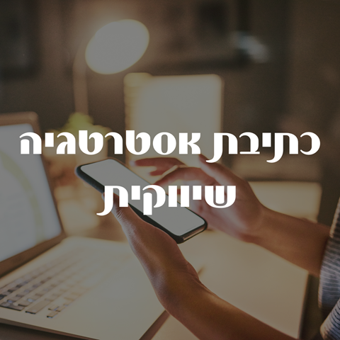 בכל מקום אחר תשלמו מעל 4,000 ש"ח לבניית אסטרטגיה